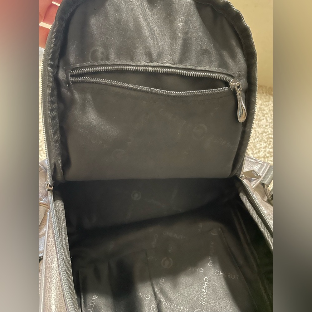 Gray Backpack Purse - Picture 4 of 5